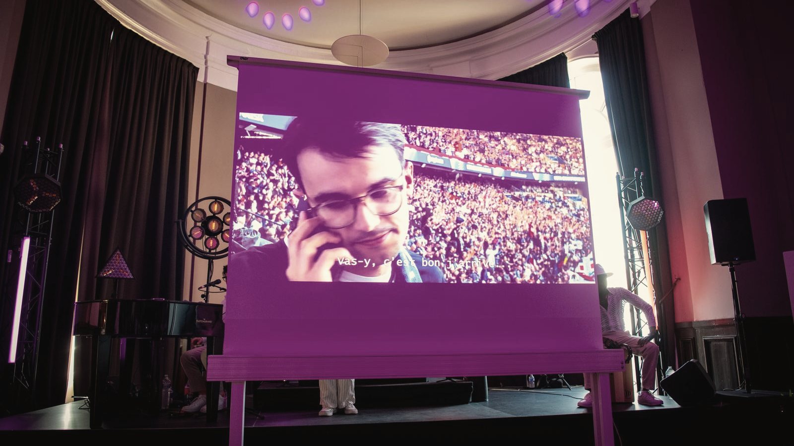 Projection vidéo pendant les discours